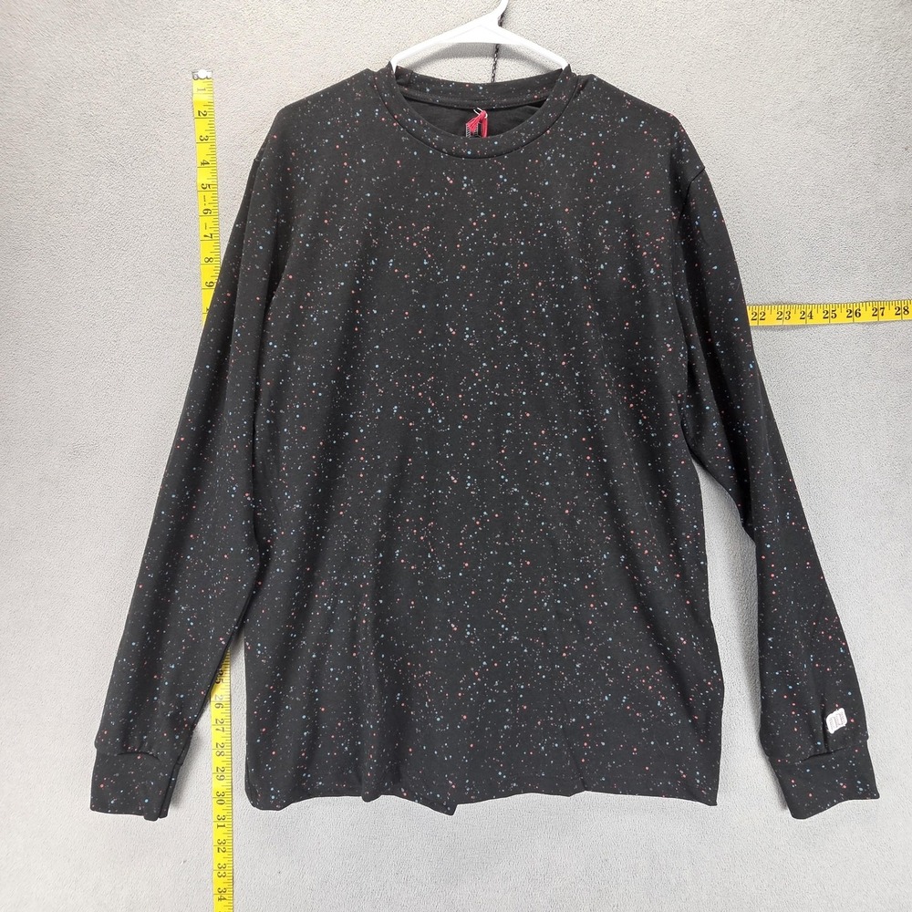 NWT Topo Designs Shirt Mens Large Black Cosmos Long Sleeve Graphic Tee Tagless